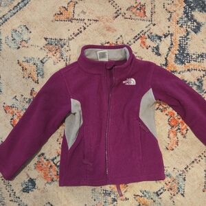 The North Face Magenta and Gray Fleece Jacket